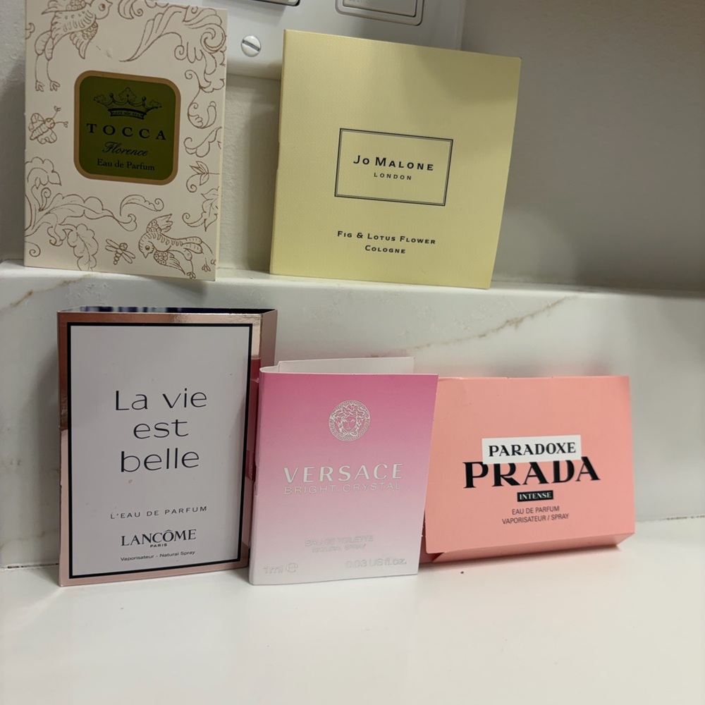 Various perfume samples from Sephora